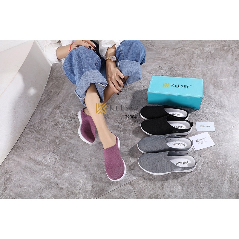 (GRATIS ALAS KAKI) NICOLE SANDAL FLAT WANITA KELSEY T9004 SANDAL SELOP FLYKNIT