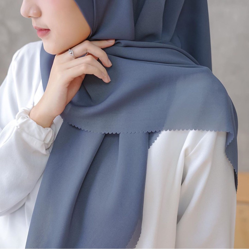 Hijab Segi empat Paris Voal Premium Lasercut Kerudung Segi empat Paris Premium Original Nayla Hija'b