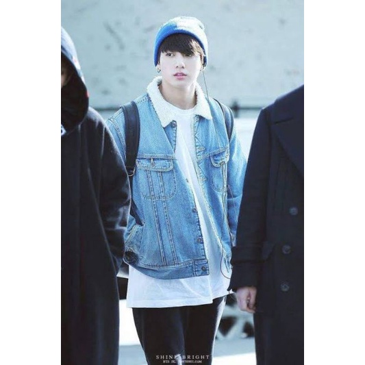 jaket jeans sherpa edwin second