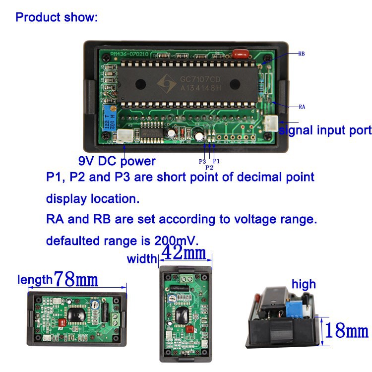 Voltmeter Digital Panel Watt Meter PM436 Voltage Arus Ammeter LED
