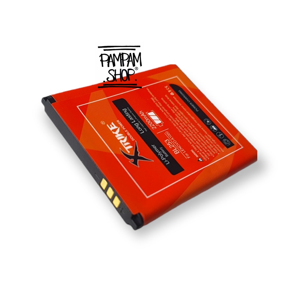 Baterai Xtrike Double Power Original Lenovo BL253 A1000 A2010 A2580 A2860 Batre Batrai Battery Ori