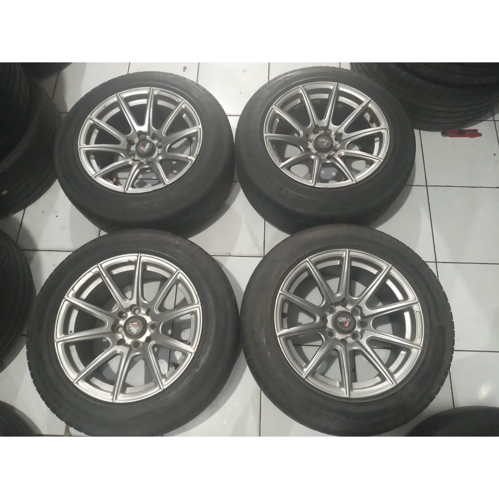 velg mobil bekas murah ring 15 lebar 6 pcd 8x100-114 warn silver plus ban ukuran 195 60 r15 achiles 
