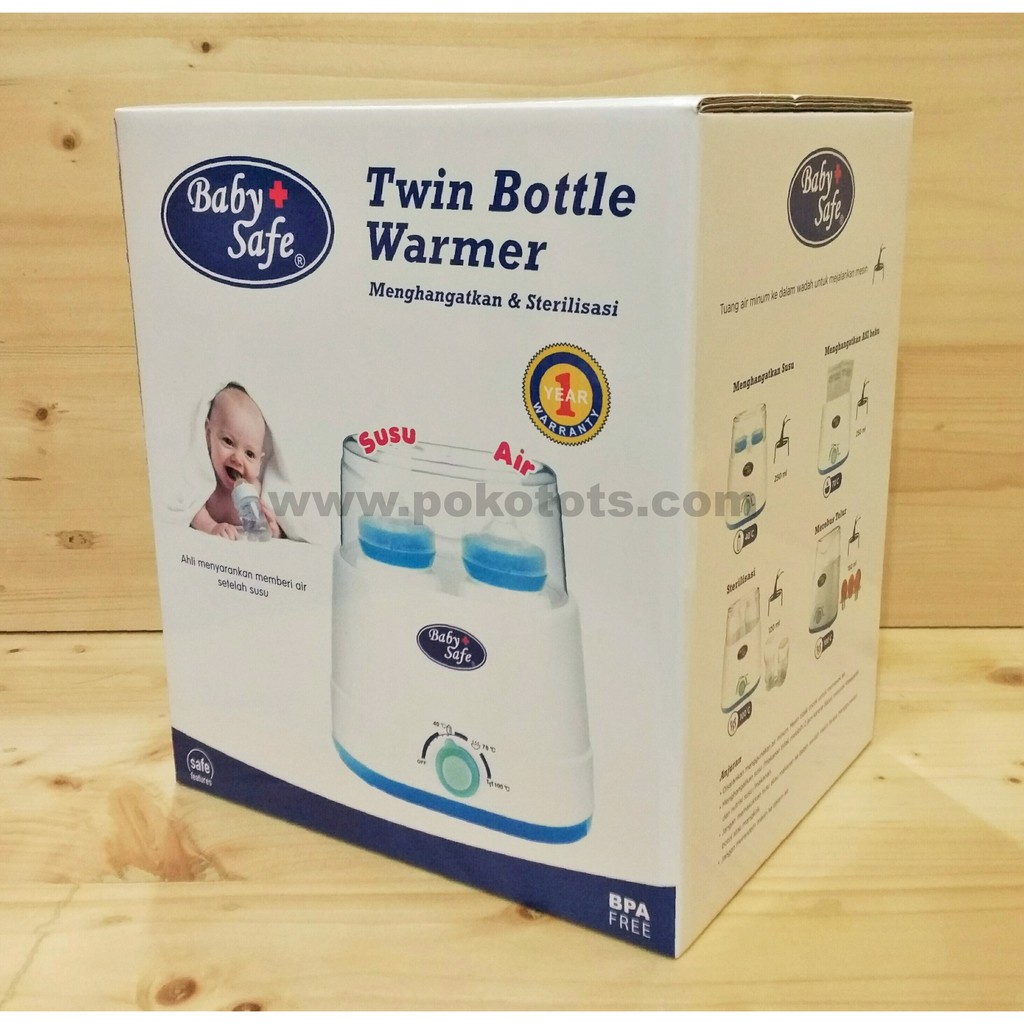 Baby Safe Twin Bottle Warmer and Sterilizer Mesin Penghangat Susu 2 Botol