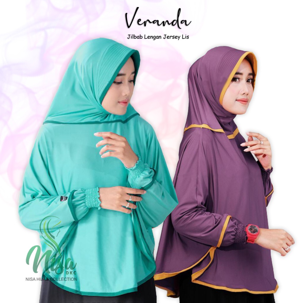 Jilbab Lengan Hijab Tangan Veranda List Jersey