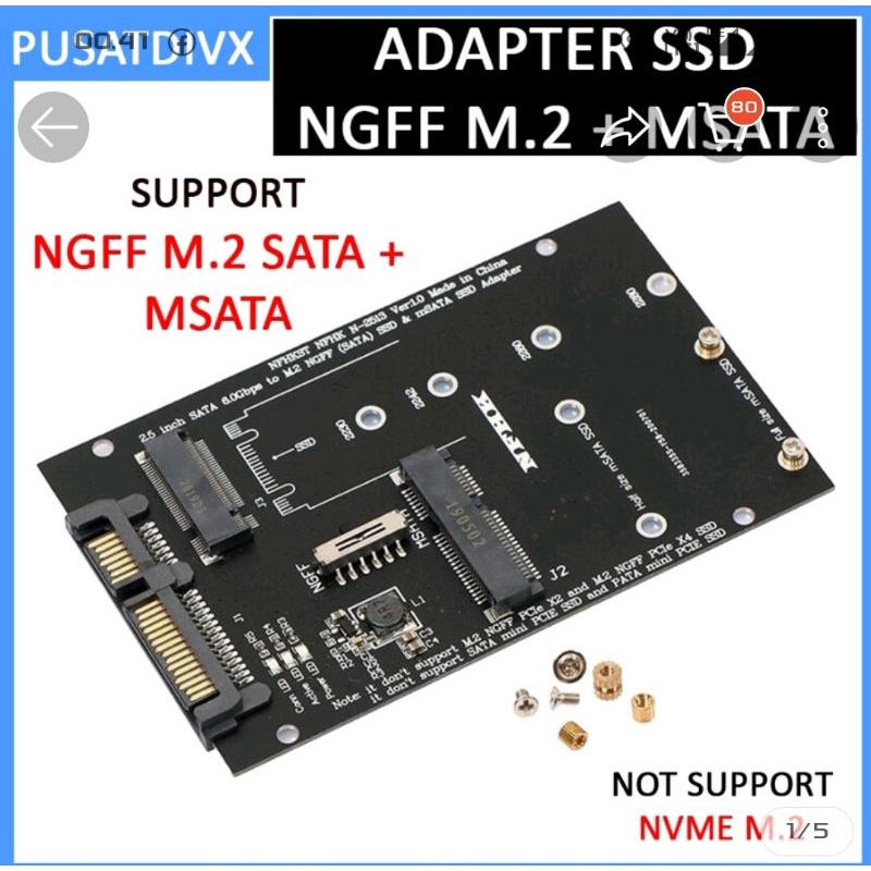 POFET M2 SATA Adapter - NGFF MSATA Zu SATA 3.0 Converter Für SSD
