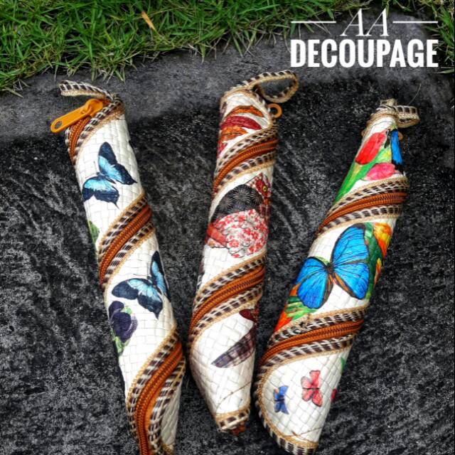 

Tempat pensil decoupage