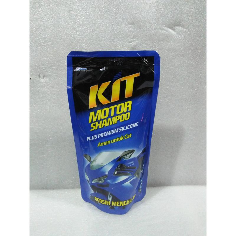 Kit Motor Shampoo Pouch 200 Ml Plus Premium Siliicone Shampoo Cuci Motor Mobil Kendaraan Refill