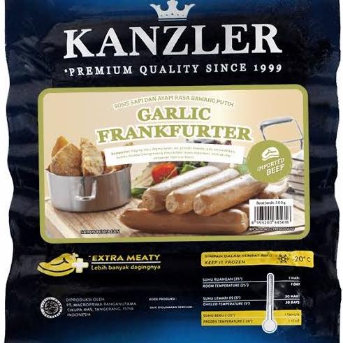 

windytriastuti13 kanzler sosis bawang garlic frankfurter sausage 300gr TERLARIS TERPERCAYA ORIGINAL