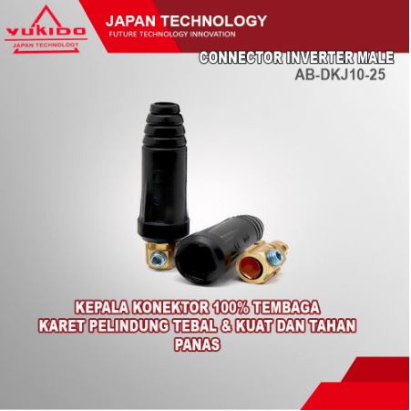 PAKET SEPASANG Konektor mesin las MALE+FEMALE10- 25mm connector las socket 25mm conector las konector 10mm 25mm