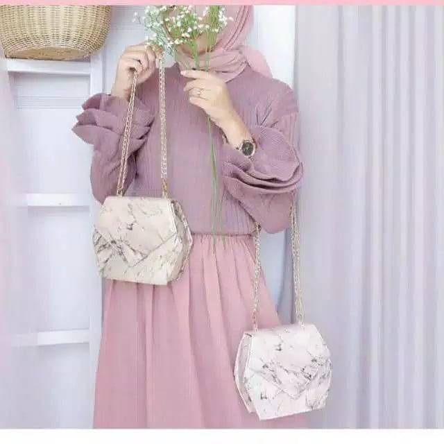 TAS SELEMPANG WANITA MARBLE KOTAK / SLINGBAG KULIT MARBLE XADYNDA / TAS FASHION WANITA MARBLE