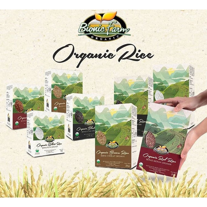 

978qW Beras Putih Organic Bionicfarm 1 Kilo W5Q0112