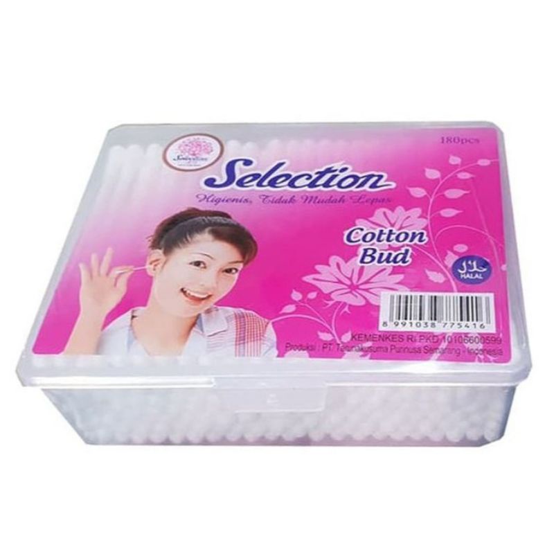 Selection Cotton Bud 180 Pis Sama Tempat / Pembersih Kuping Original 100%