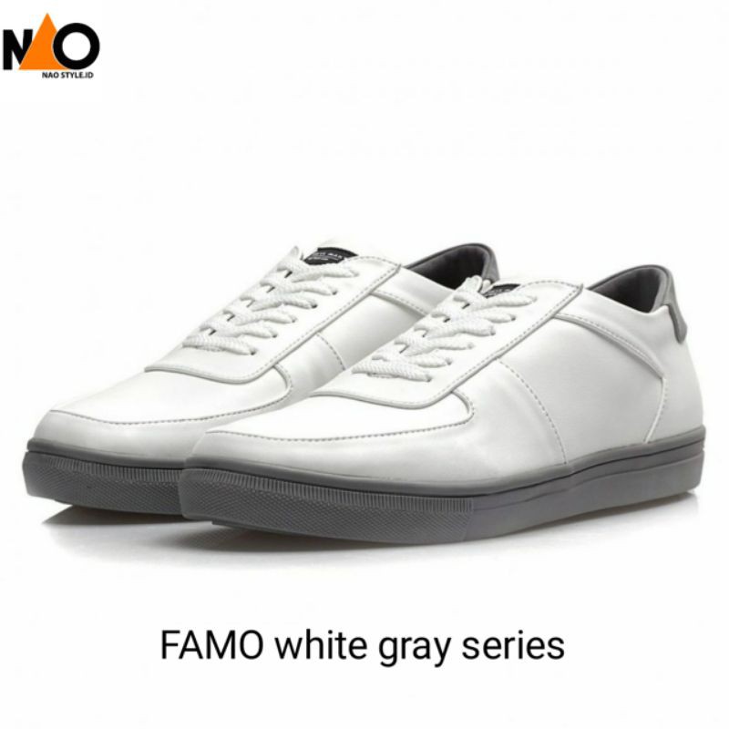 SEPATU SNEAKERS PRIA FAMO white gray series