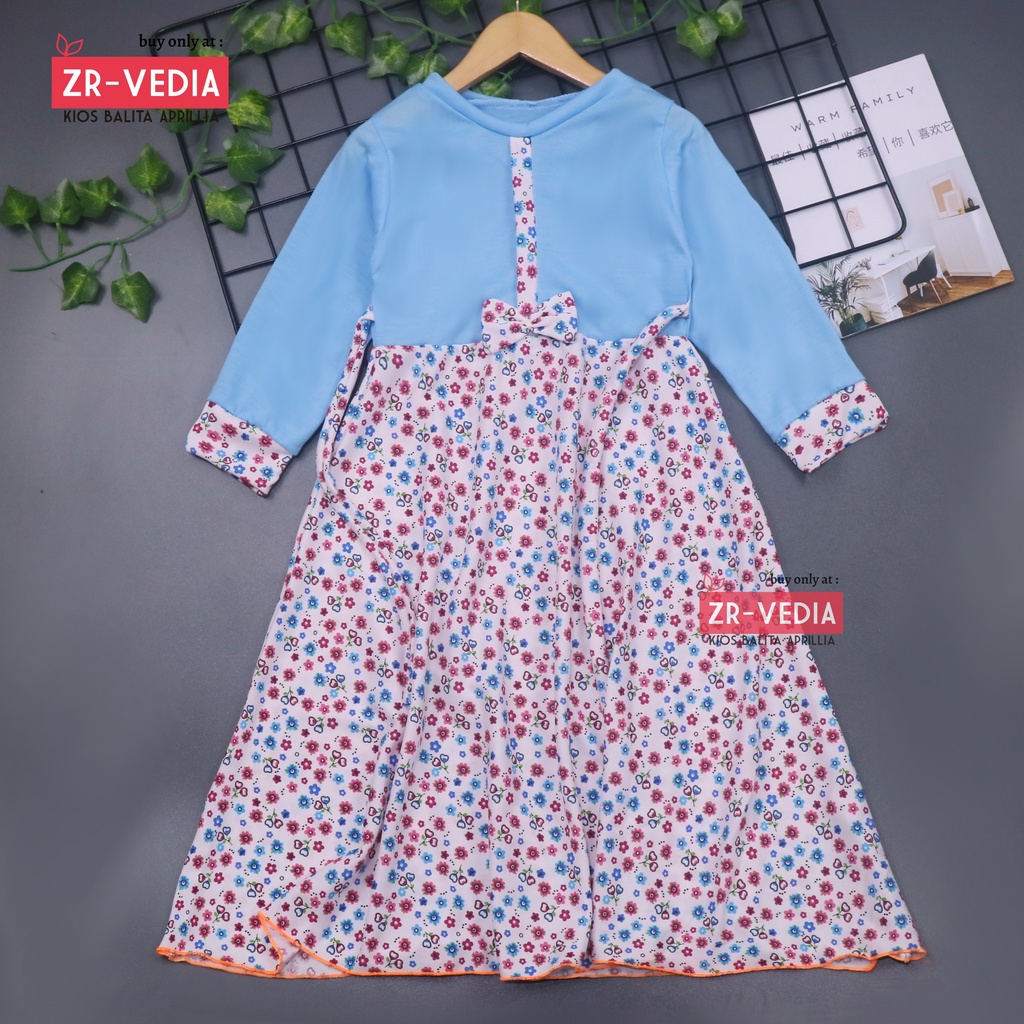 Gamis Pita Uk 1-7 Tahun / Gamis Anak Baju Dress Muslim Ngaji Murah Lengan Panjang Perempuan Girl