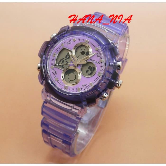 Jam Tangan Sport Cewek Dual Time Fortuner Original - Tahan Air