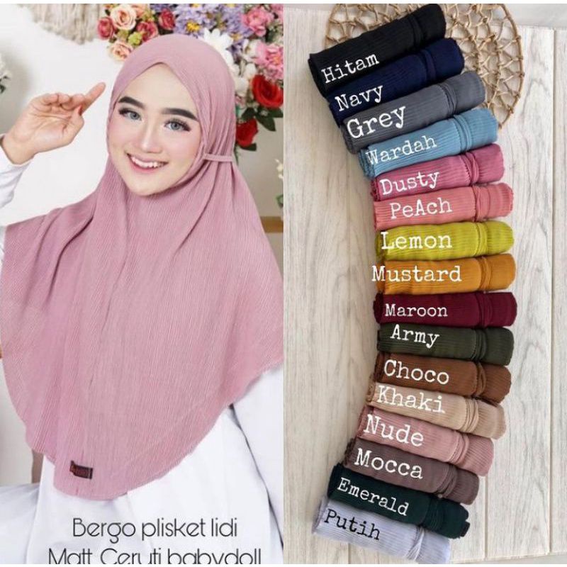 ECER BERGO MARYAM PLISKET CERUTY BERGO PLISKET TALI BERGO MARYAM TALI CERUTY BABYDOLL