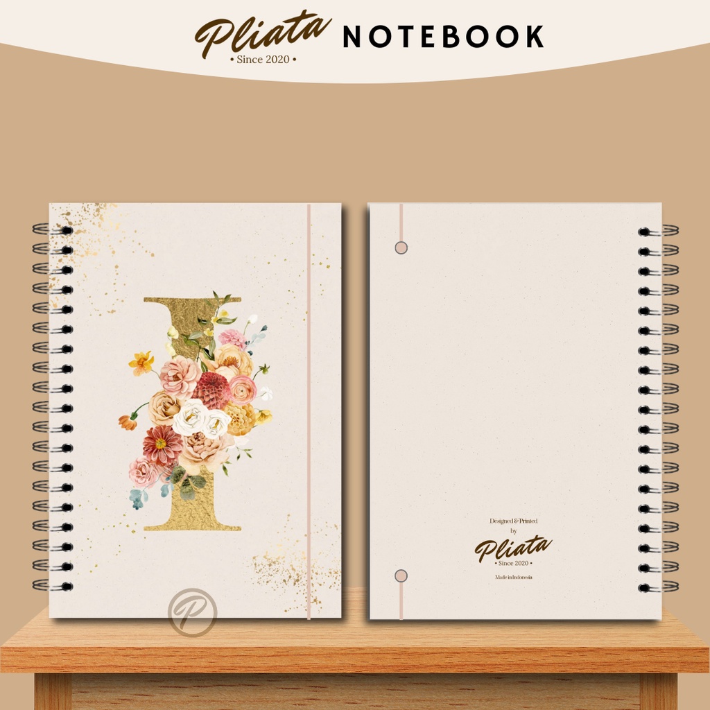 PLIATA NOTEBOOK SPIRAL - GOLD F-J - Softcover Doft Aesthetic Book Buku Tulis