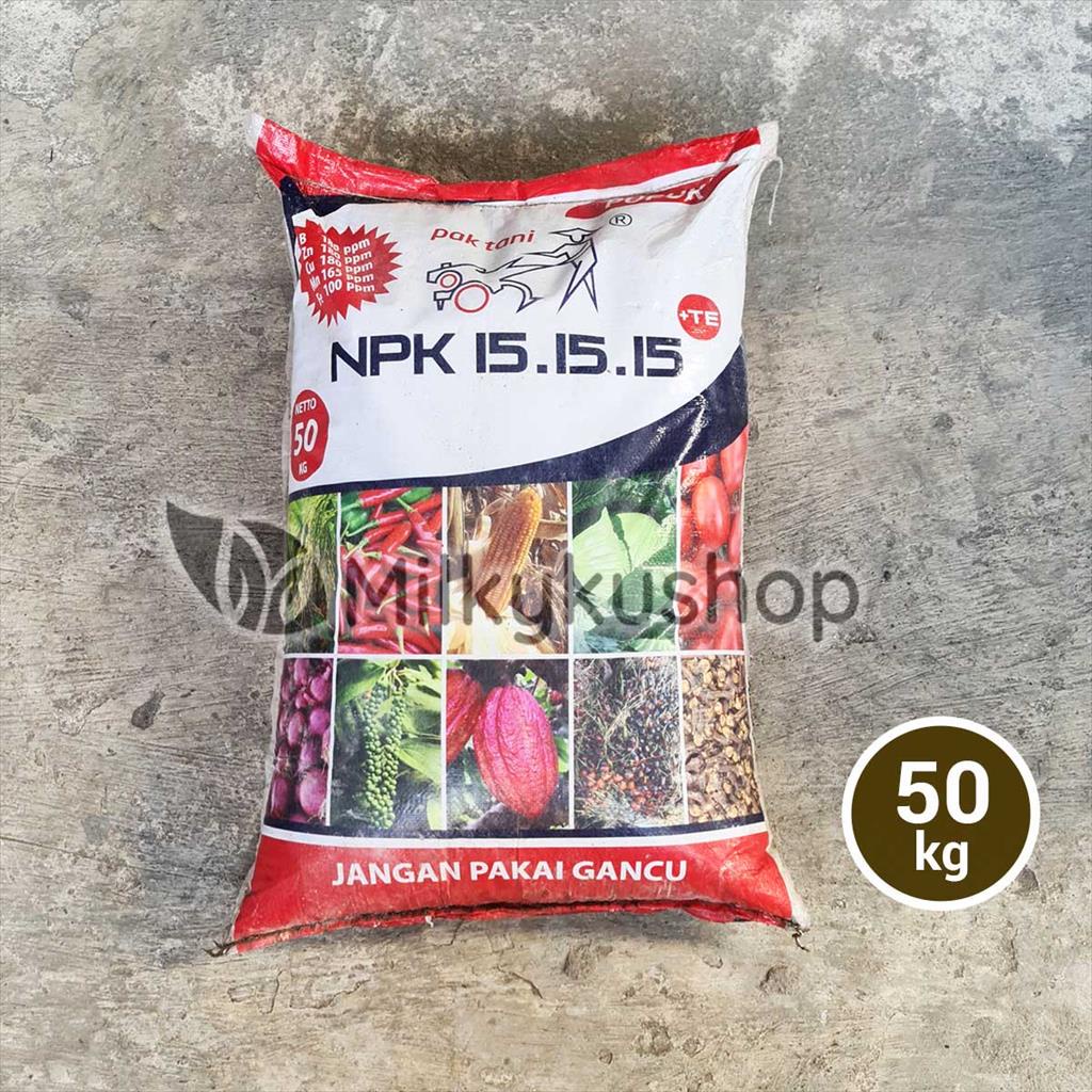 PUPUK PAK TANI NPK 15 15 15 ISI 50KG KEMASAN PABRIK VIA GOSEND GRAB