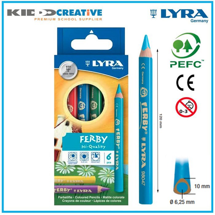 

LYRA FERBY COLOUR PENCIL LACQUERED 6 COLS