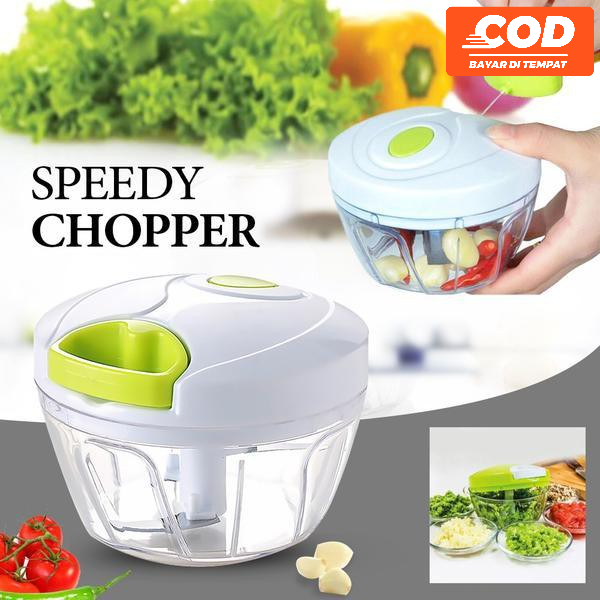 Blender Tangan Tarik Manual Speedy Chopper Alat Pencacah Bumbu Dapur