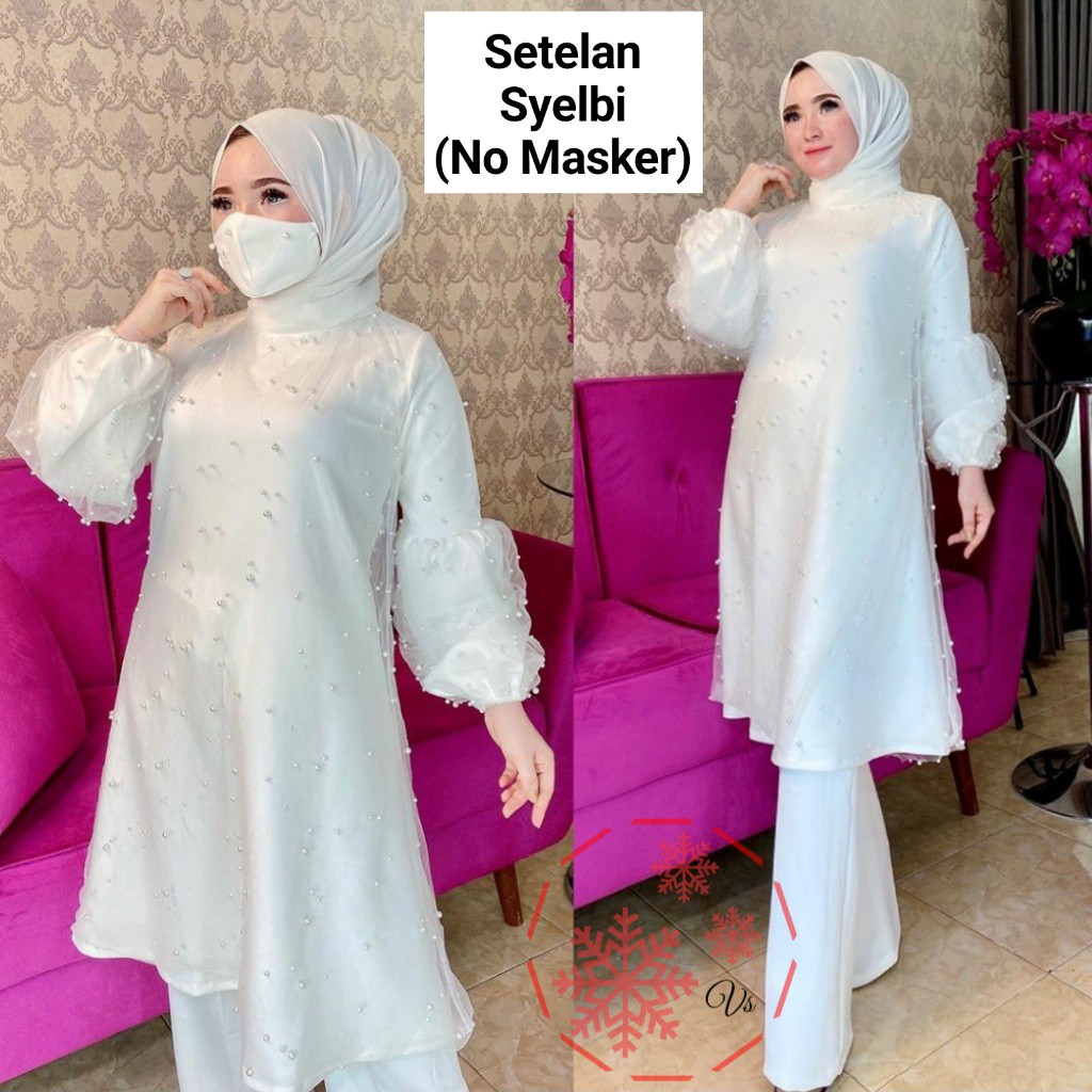 INDOBEST SETELAN TILE MUTIARA SYELBI / STELAN FASHION WANITA PESTA