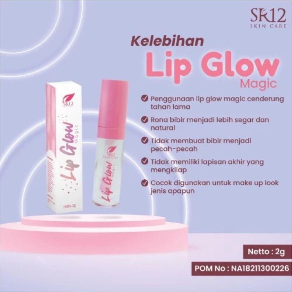 LIP GLOW SR12 / PELEMBAB BIBIR / LIP BALM / LIP GLOW MAGIC  PENCERAH WARNA BIBIR AMAN BPOM