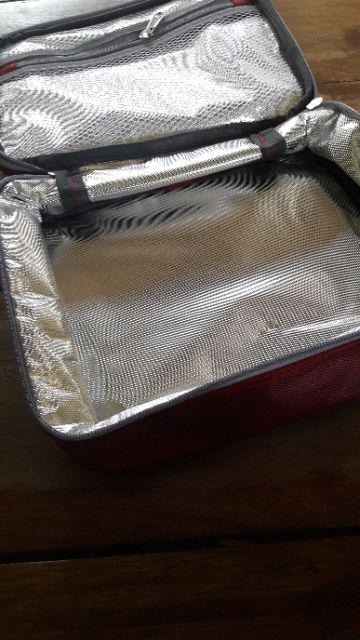 Tas Jaring Lunch Box / Bekal / Tempat Makan Aluminium Foil Premium