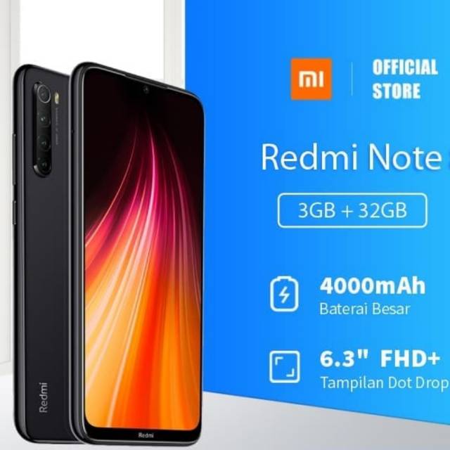 Hp Xiaomi Note 8 3/32GB Garansi Resmi