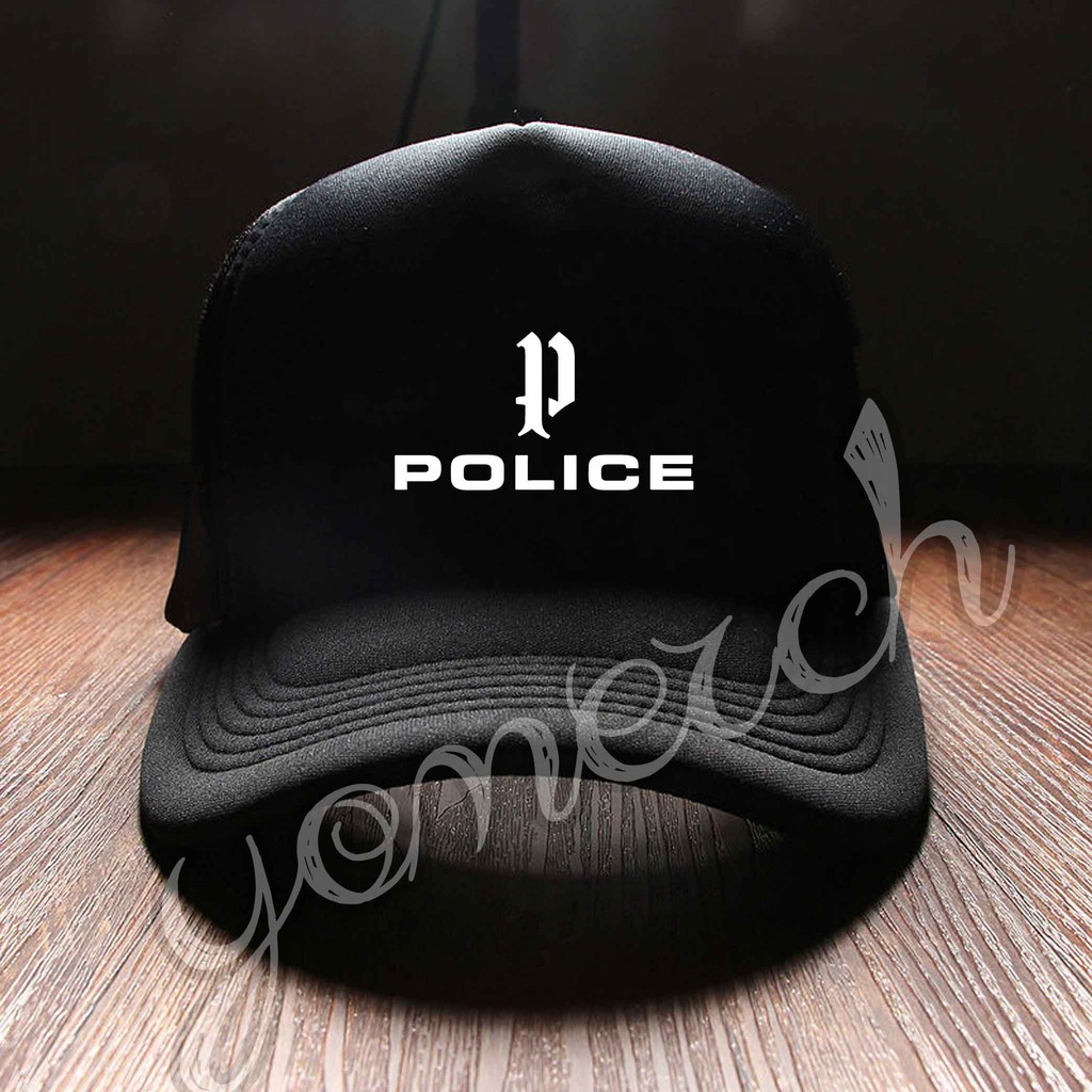 Topi Trucker Topi Jaring POLICE Keren Murah Kaos Pria Keren TERLARIS AKS