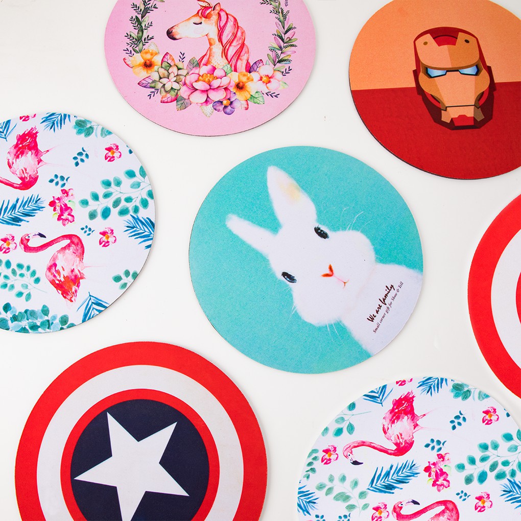 BENCO Mouse Pad / Mousepad Karakter Bulat untuk Gaming
