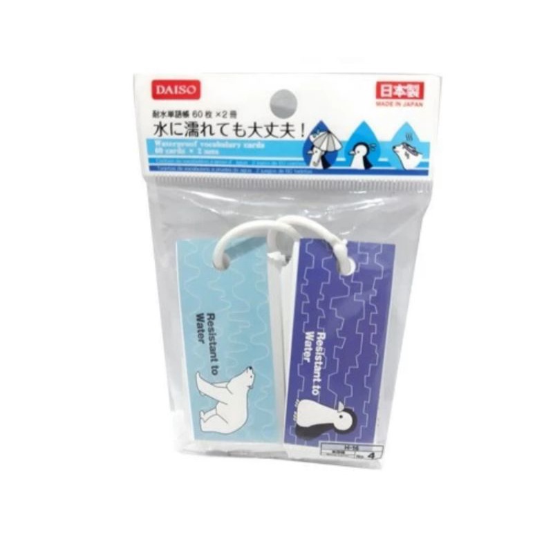 

Daiso Kartu Kosa Kata Anti Air Isi 60 Lembar 2 Set Uk 3 x 1 x 9 cm