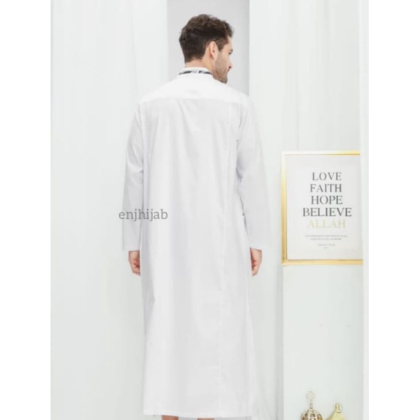 Baju Koko Jubah / Gamis Pria Muslim / Koko Dewasa Lengan Panjang Katun Madinah