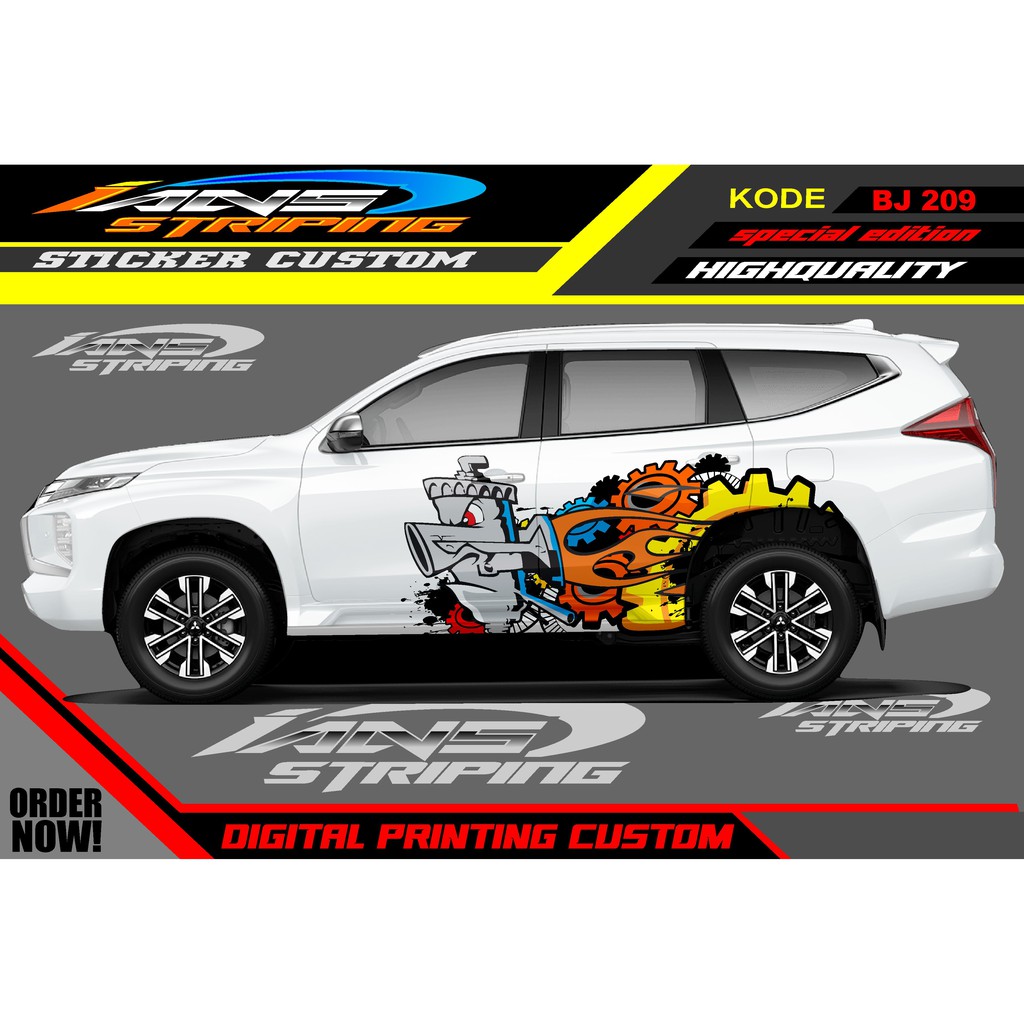 VARIASI STICKER PAJERO SPORT, FORTUNER MOBIL BESAR