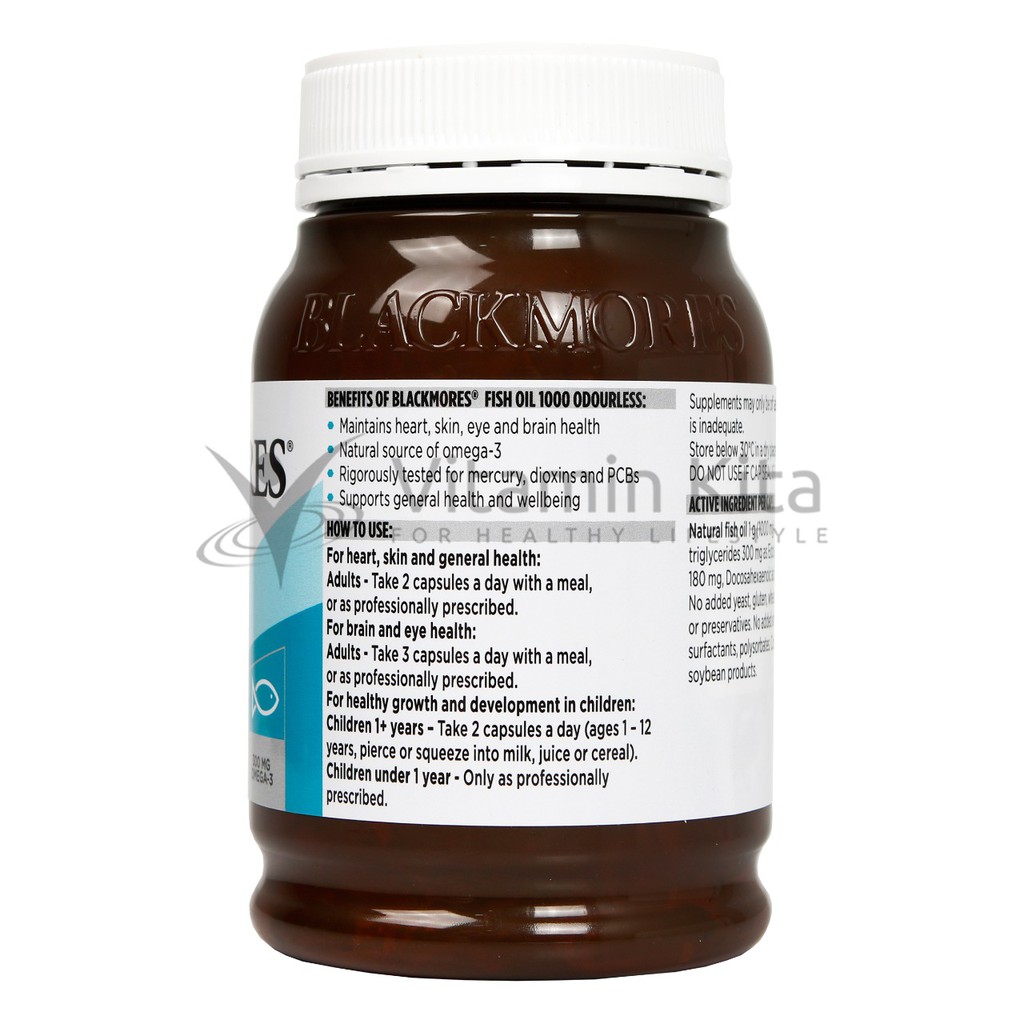 BLACKMORES ODOURLESS FISH OIL 1000 (200 CAPS)