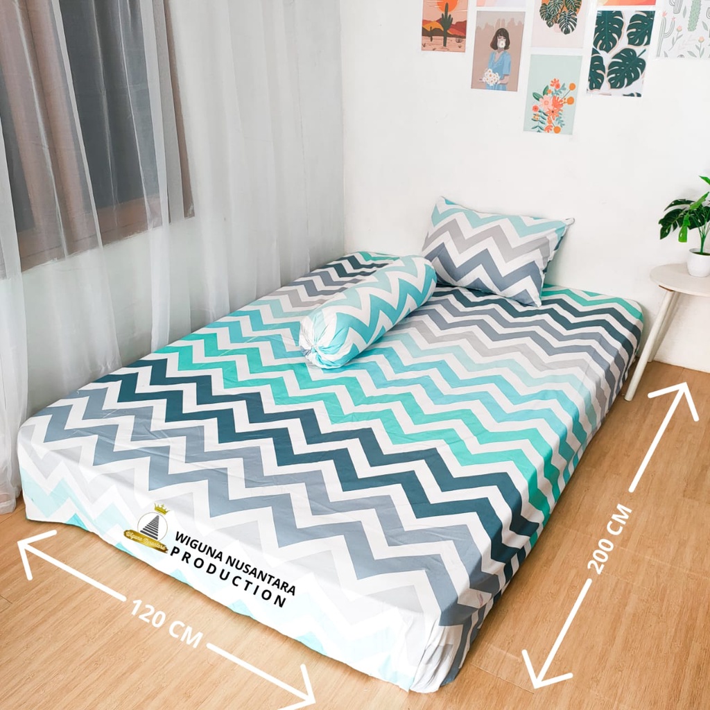 Sprei Anti Geser 120 x 200 x 20Cm / 120 x 200 x 30 Cm Seprei Aesthetic
