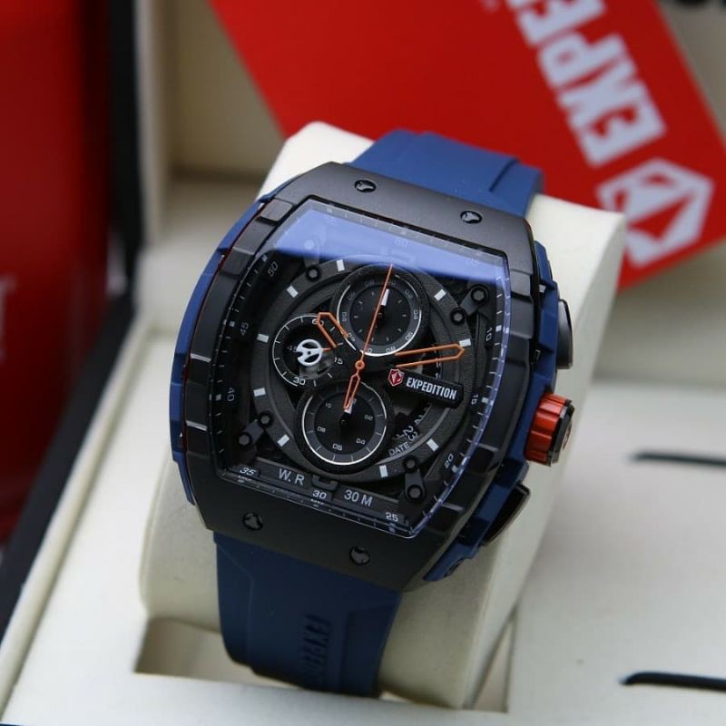 Jam Tangan Expedition E 6782 Pria / E6782 MC Navy Blue Original
