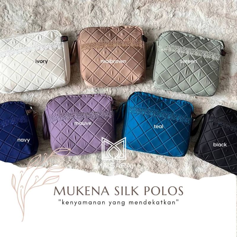 (ORI) Mukena Silk Polos Maisara Premium