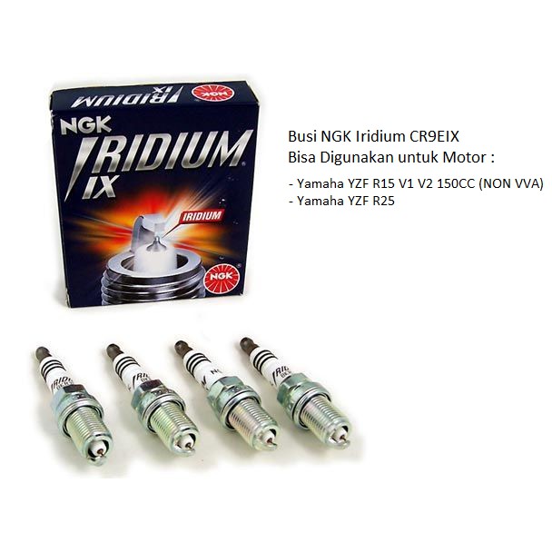 Busi Motor Ngk Iridium Yamaha Yzf R15 V1 V2 R25 Cr9eix Shopee Indonesia