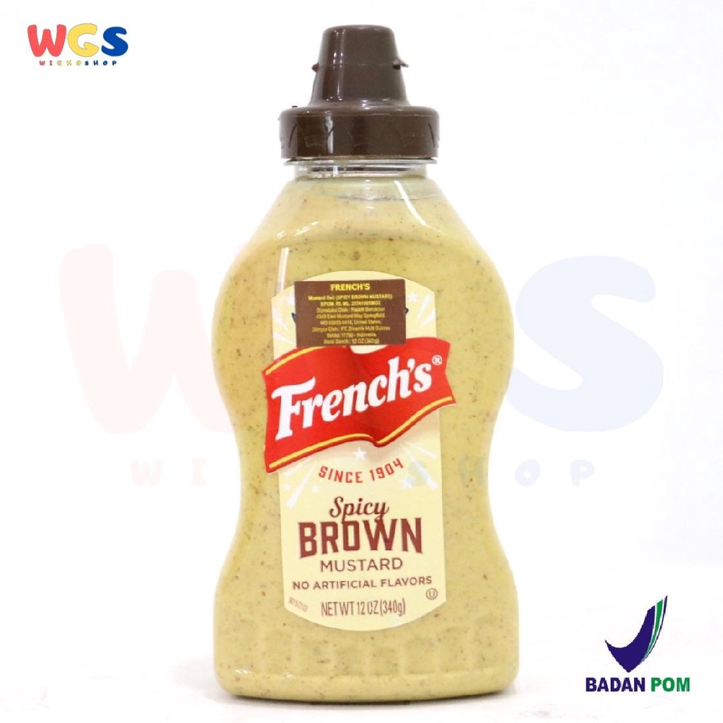 

French’s Spicy Brown Mustard 340g – Saus Mustard Pedas dengan Aroma Rempah Alami