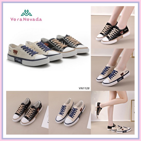 Got Sepatu Sneakers Wanita  Korea Sport Casual Fashion Warna Putih Bahan Premium Sintetis Vera Nevad