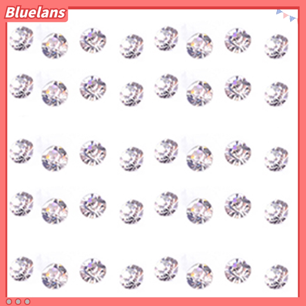 Bluelans 20 Pairs Earrings Rhinestone Inlaid Beautiful Jewelry Allergy Free Ear Studs