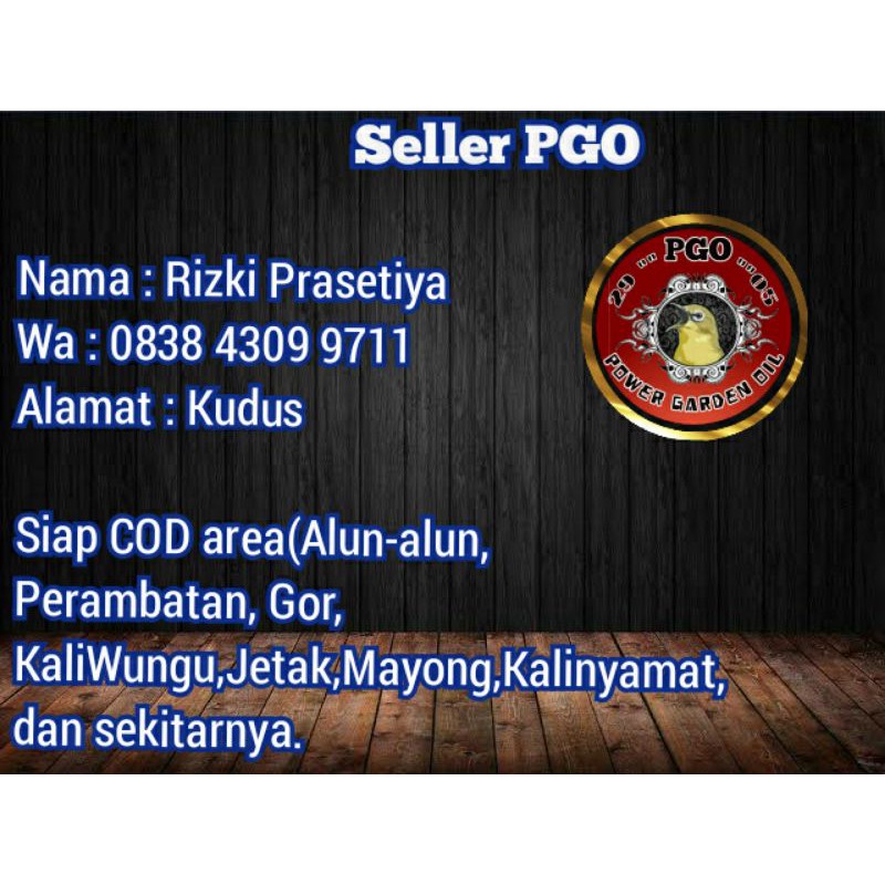 PGO ( Power Garden Oil ) suplemen / doping pleci jawara