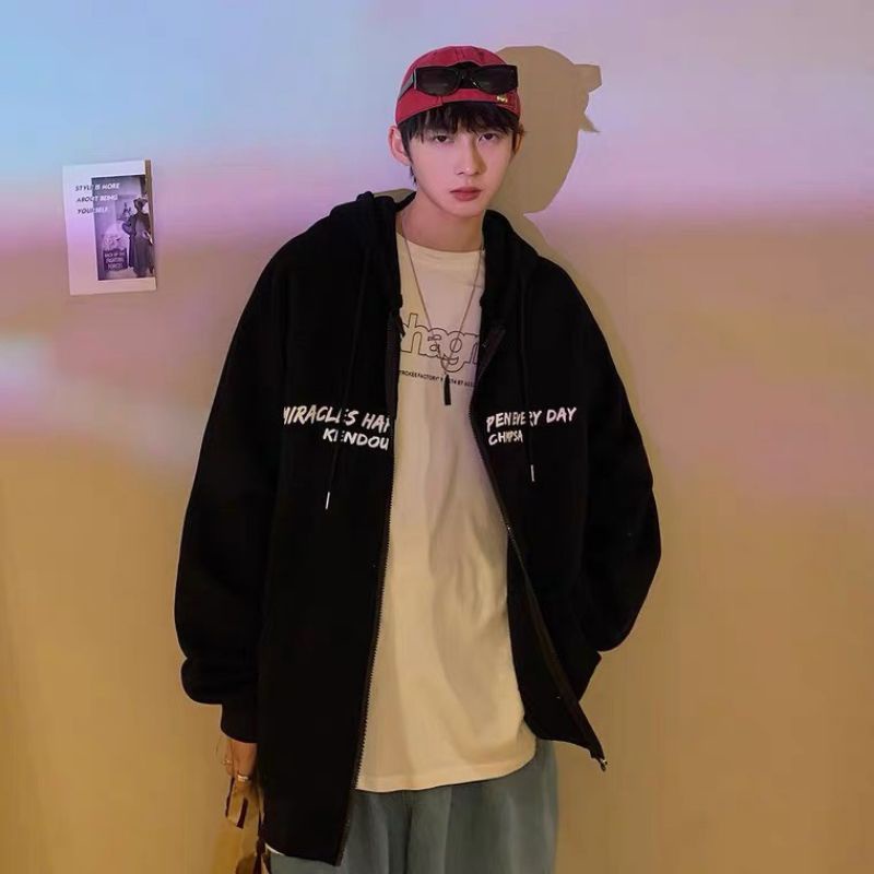 Hoodie Jacket Oversize Boy Girl (6XL 5XL 4XL 3XL 2XL XL L M S Cek Deskripsi) MIRACLES HAPPEN EVERY DAY Jumbo Big size Harajuku Urban Korean Style