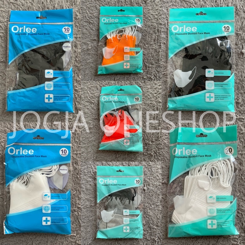 MASKER ORLEE DUCKBILL EARLOOP DAN HEADLOOP - MASKER ORLEE DUCKBILL CANTOL DAN HIJAB