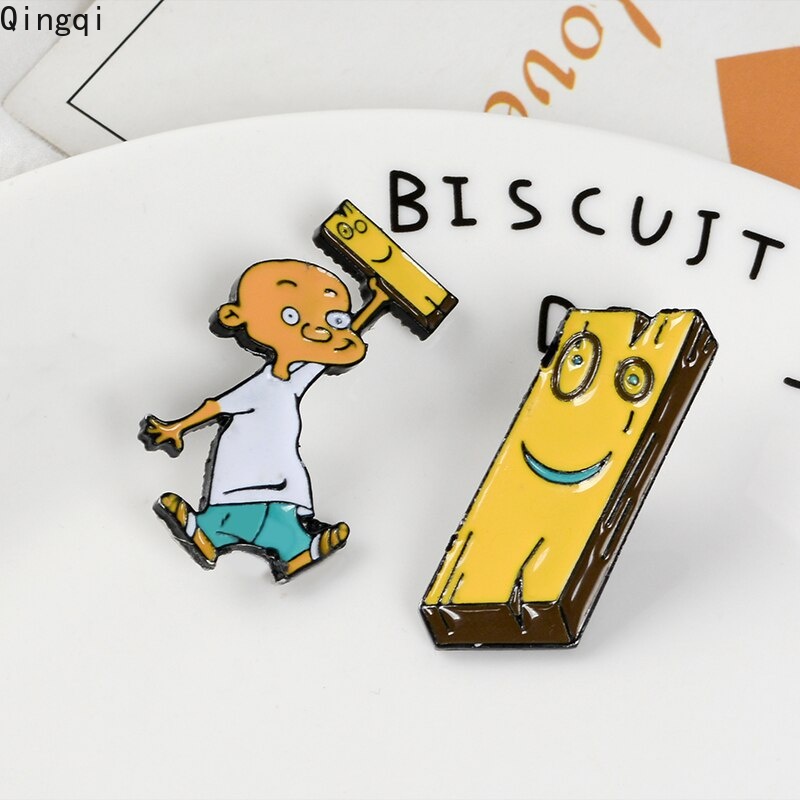 Bros Pin Enamel Desain Kartun Anime Jonny and Plank Untuk Hadiah Teman