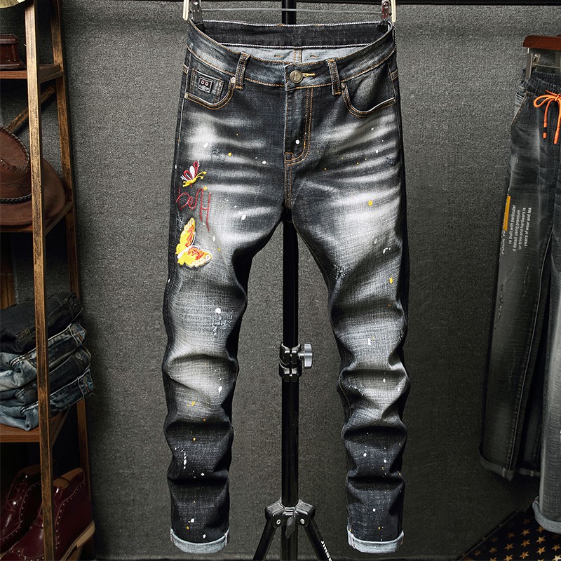 Celana Jeans Panjang Model Slim Straight Gaya Kasual Untuk Celana Jeans Panjang Model Slim Straight Gaya Kasual Untuk