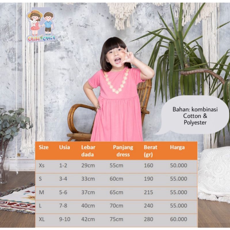 Baju anak harian | daily wear | daster anak chiki n chacha CC 03