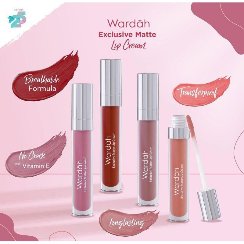 Wardah Exclusive Matte Lip Cream 09 Mauve On 4G