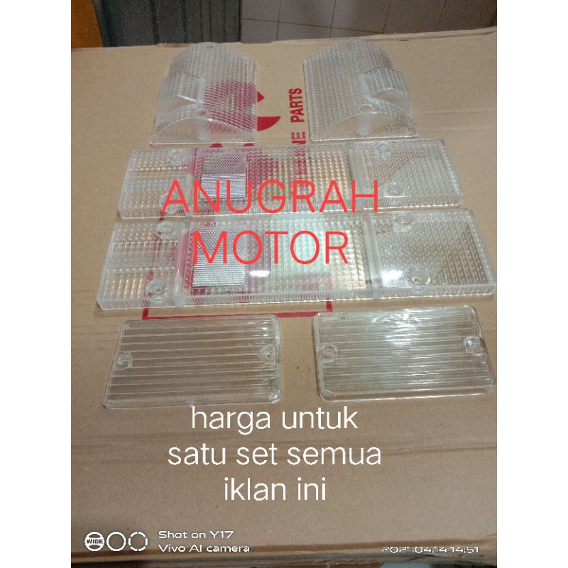 mika lampu stop sen bemper l300 putih bening