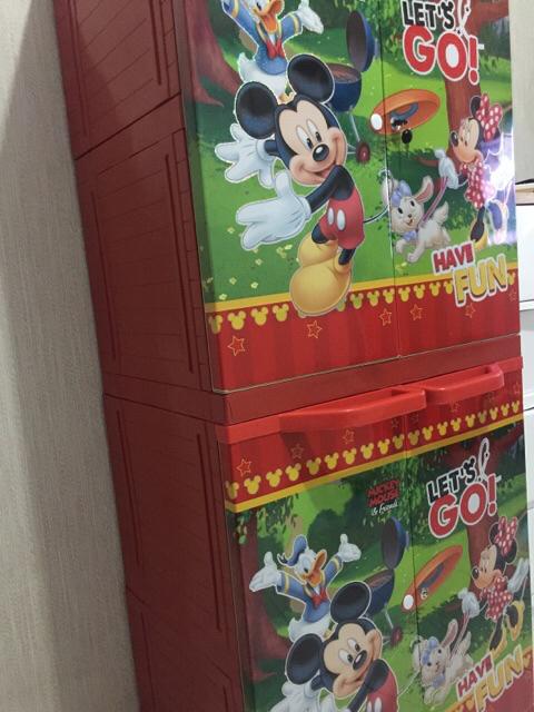 Lemari Plastik Naiba 4ssn Mickey Mouse/lemari Pakaian Naiba Termurah